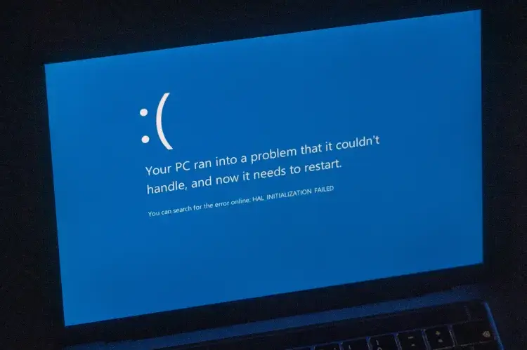 pantalla azul de la muerte sera color negra