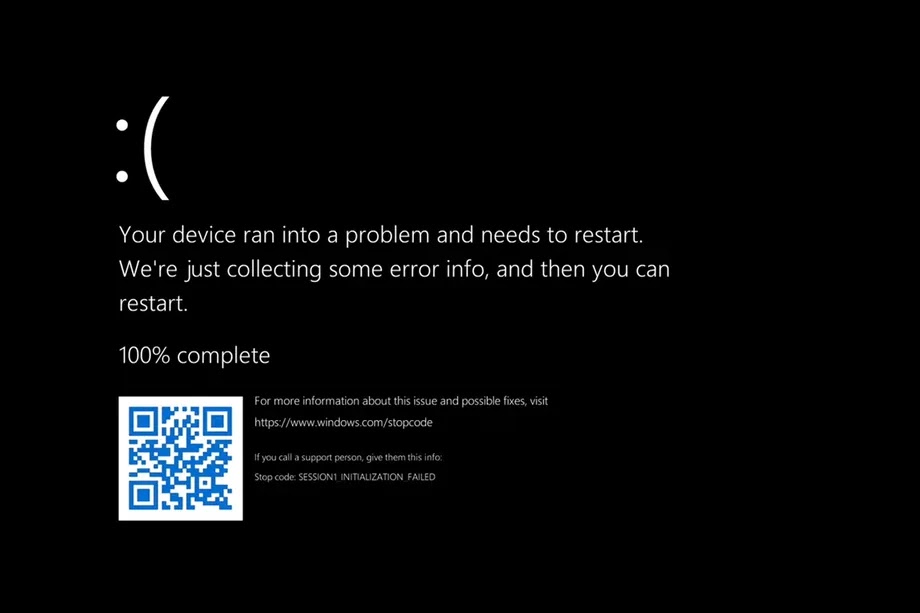 pantalla negra de la muerte de windows 11